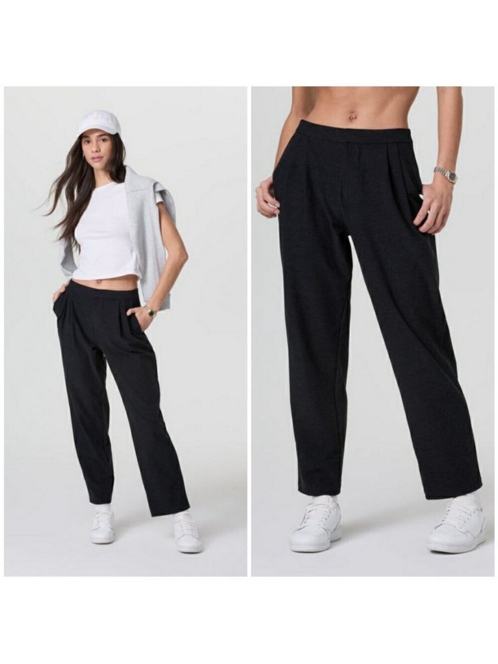 New Vuori Wome’s  Elevation Ankle Trouser Black Heather Size L VW4297 $128